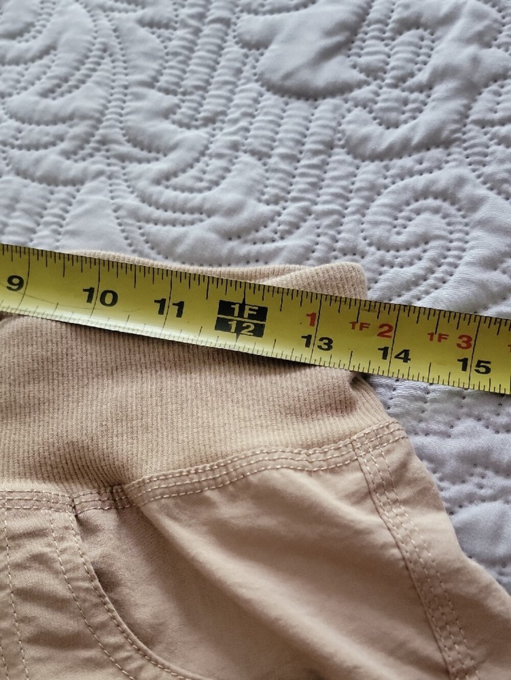Ladies Size Medium Drawstring Cargo Jogger Pants - Khaki Lightweight - Picture 9 of 12